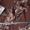 BZR Stl 38 Färg Brun Paisley Keyhole Crew Neck Blus Kortärmad Material Viskos 100%