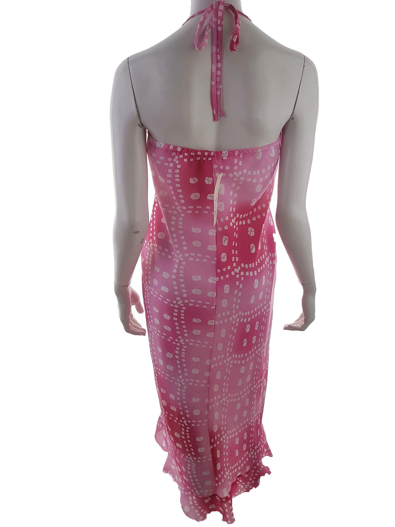 Peppercorn Stl L Färg Rosa Geometrisk Halter Maxi Klänning Ärmlös Lång