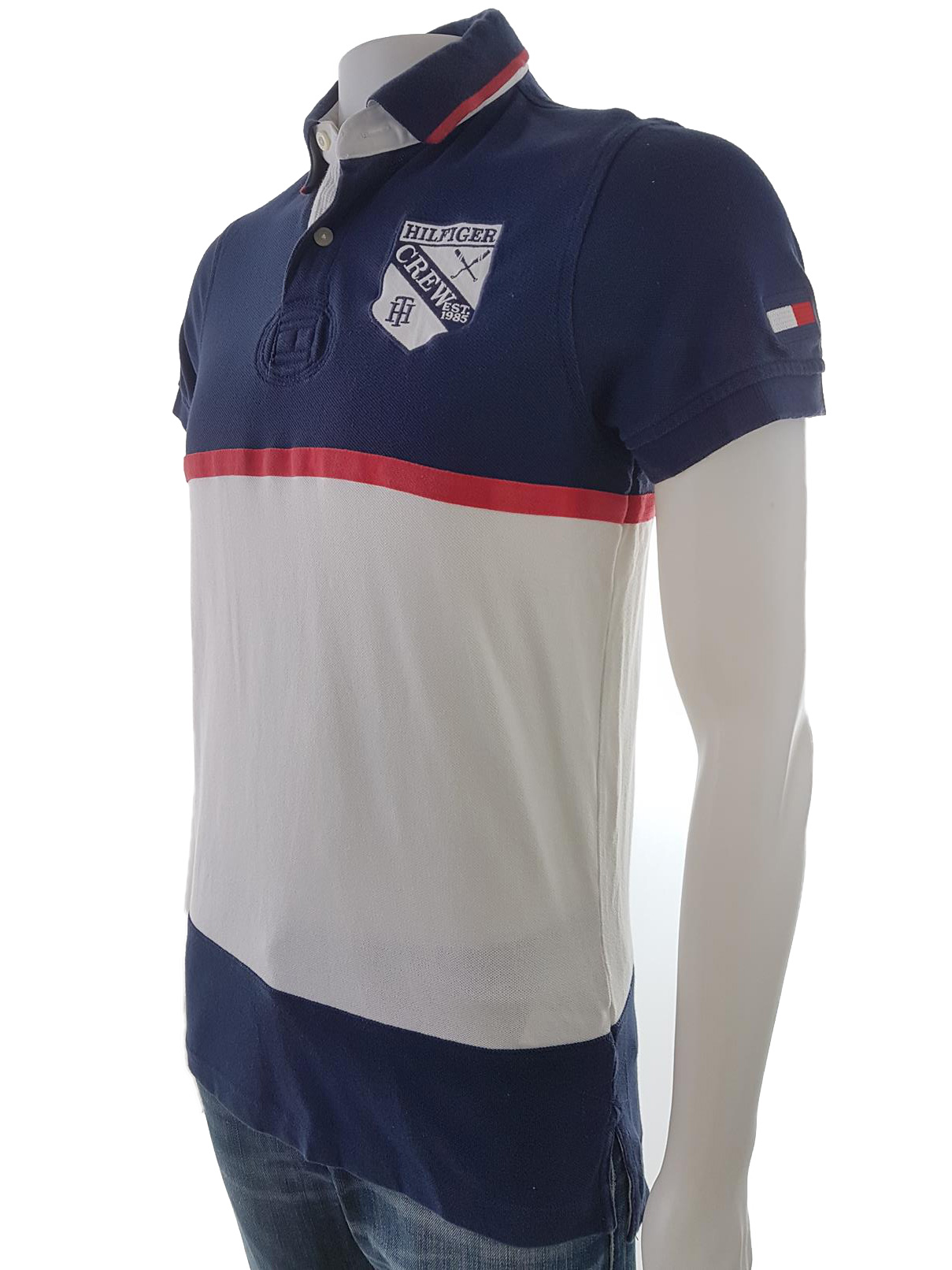 Tommy hilfiger Stl XS Färg Marinblå Krage Herr Polo Kortärmad Material Bomull 100%