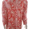 Flash Woman Stl L Färg Röd Paisley V-ringning Blus ärm 3/4 Material Viskos