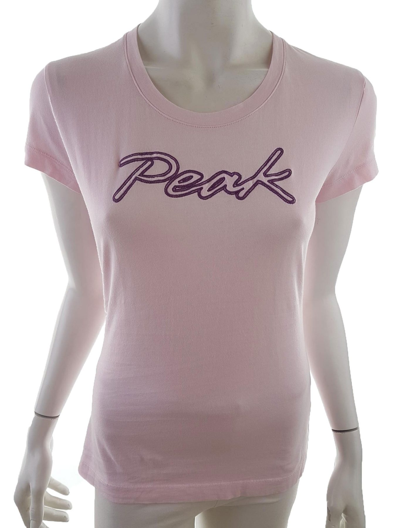 Peak performance Stl S Färg Pudrig Rosa Rund urringning T-shirt Kortärmad Material Bomull