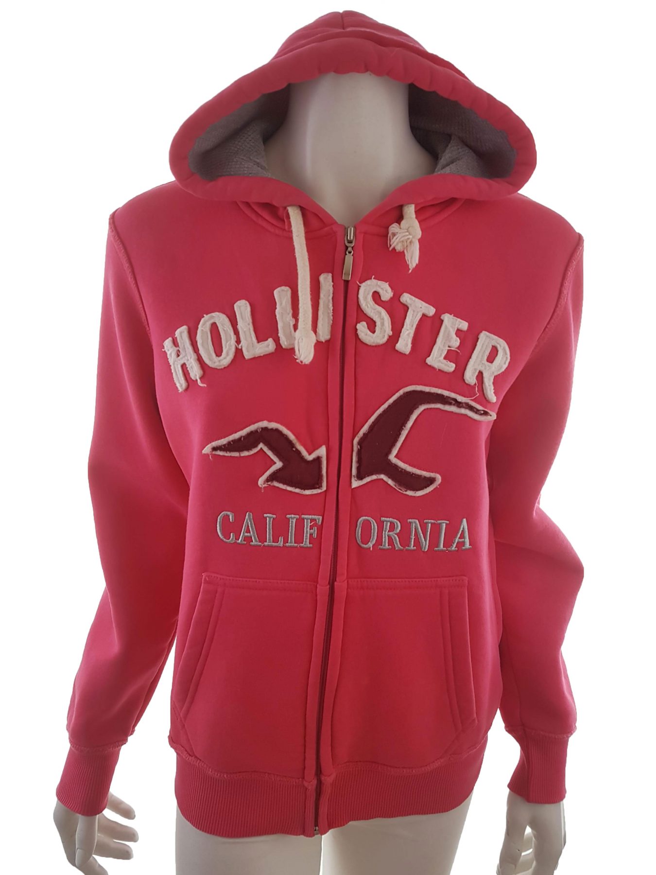 Hollister Stl L Färg Rosa Sweatshirt med Dragkedja Långärmad