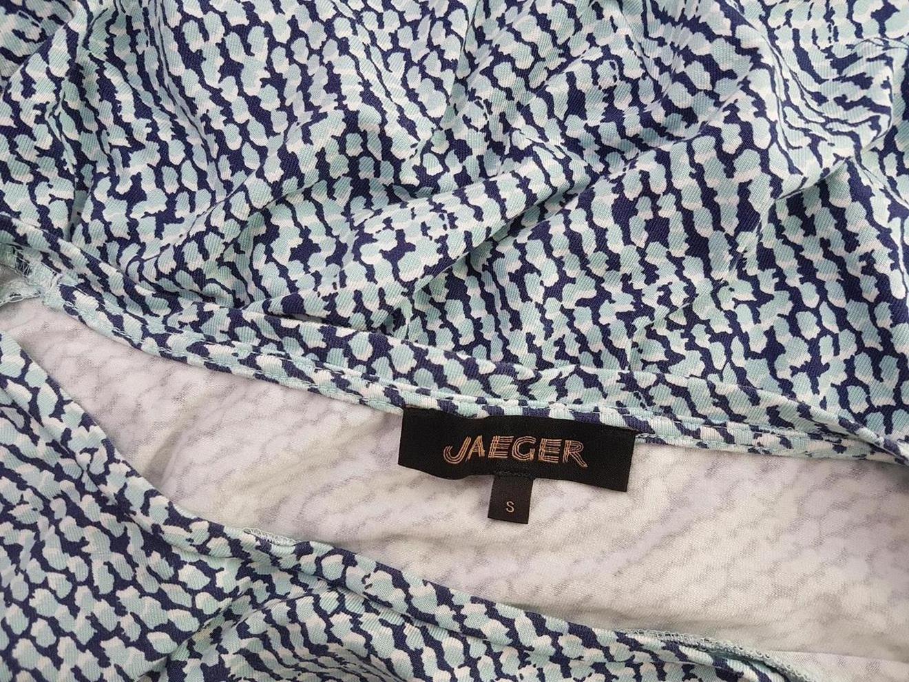 Jaeger Stl S Färg Blå Rund urringning Tröja ärm 3/4 Material Viskos