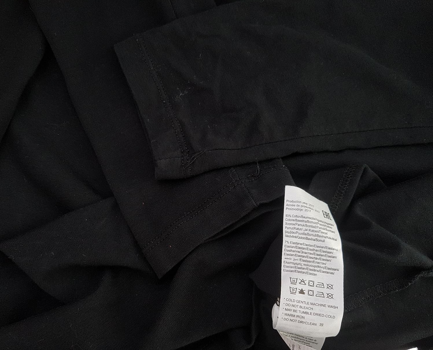 Vero moda Stl XL Färg Svart Rund urringning Mini Klänning Långärmad Kort Material Bomull