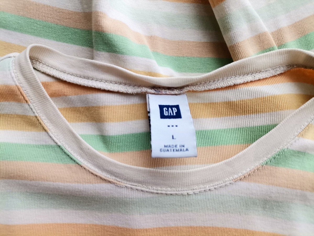 Gap Stl L Färg Färgglad Ränder Rund hals Blus Långärmad Material Bomull 100%