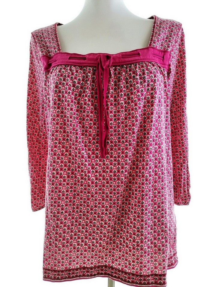 Esprit Stl L Färg Rosa Kvadratisk urringning Blus ärm 3/4 Material Bomull 100%