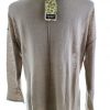 Gudrun Sjödén Stl S Färg Beige Rund urringning Blus ärm 3/4 Material Lin