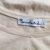 BONDELID Stl L Färg Beige Rund urringning Blus Långärmad Material Bomull 100%