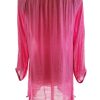 Andrea Stl 40 Färg Rosa Rund urringning Tunika blus ärm 3/4 Material Rayon