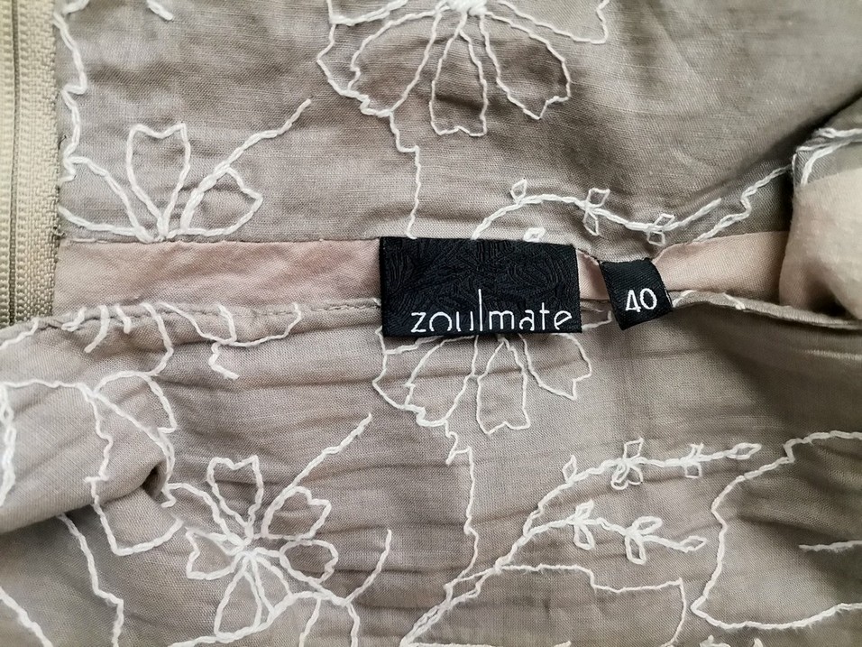 Zoulmate Stl 40 Färg Beige A-linjekjol Knälängd Material Bomull 100%