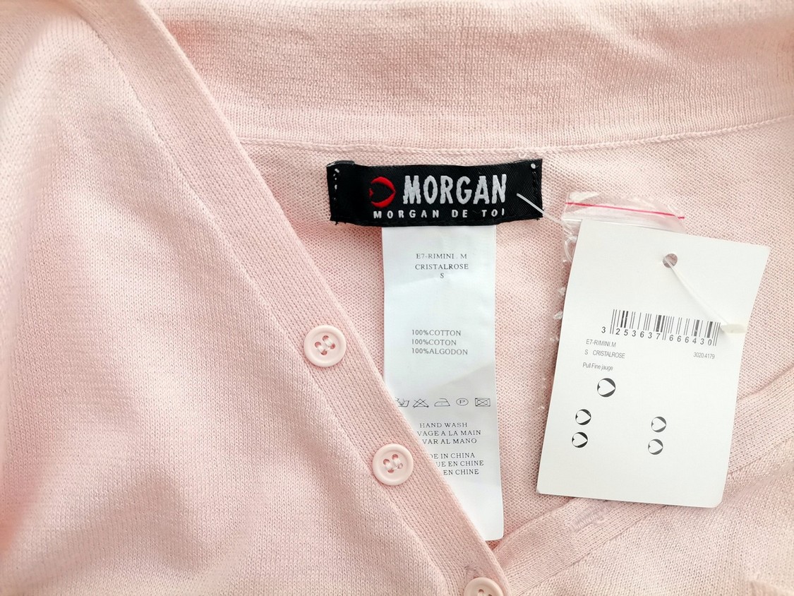 Morgan Stl S Färg Pudrig Rosa Krage Pikétröja Kortärmad Material Bomull 100%