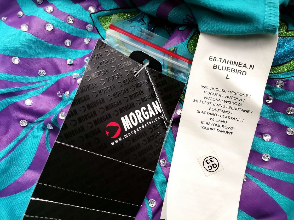 Morgan Stl L Färg Turkos Halter Sommar Klänning Ärmlös Midi Material Viskos