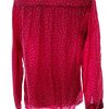 Claude D’Alban Paris Stl 40 Färg Fuchsia Geometrisk Krage Knäppt Skjort Blus Långärmad