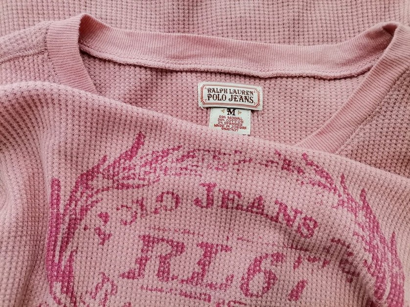 Ralph Lauren Stl M Färg Pudrig Rosa Rund hals Blus ärm 3/4 Material Modal