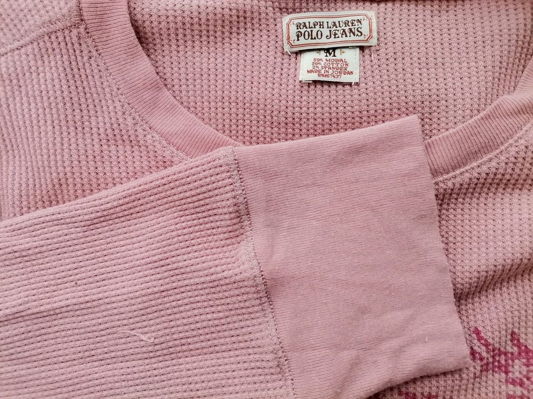 Ralph Lauren Stl M Färg Pudrig Rosa Rund hals Blus ärm 3/4 Material Modal