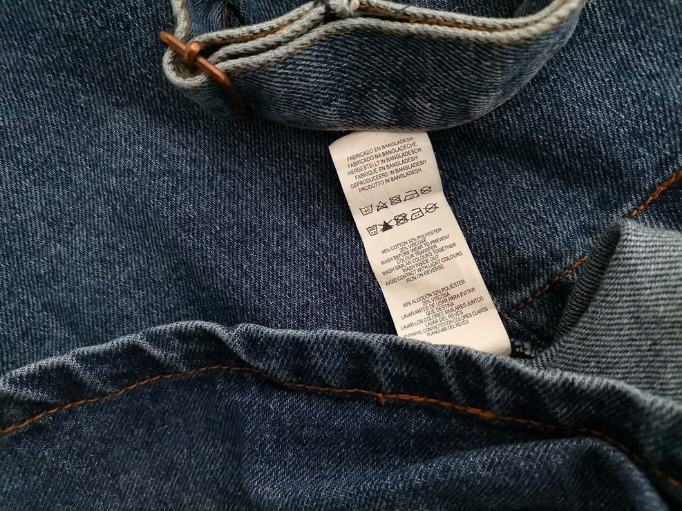 Denim Co. Stl 12 (40) Färg Blå Kvadratisk urringning Raka Klänningen Ärmlös Knälängd Material Bomull