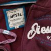 Diesel Stl L Färg Purpur Sweatshirt med Dragkedja Långärmad Material Bomull