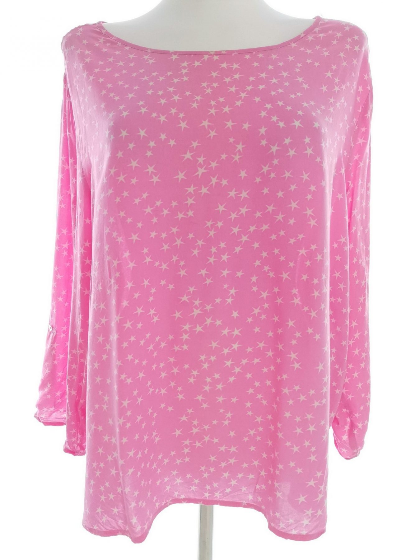 Tara Stl L Färg Rosa Båtringning Blus ärm 3/4 Material Viskos 100%