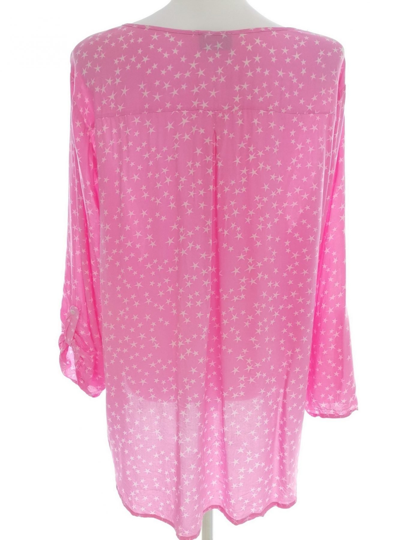 Tara Stl L Färg Rosa Båtringning Blus ärm 3/4 Material Viskos 100%