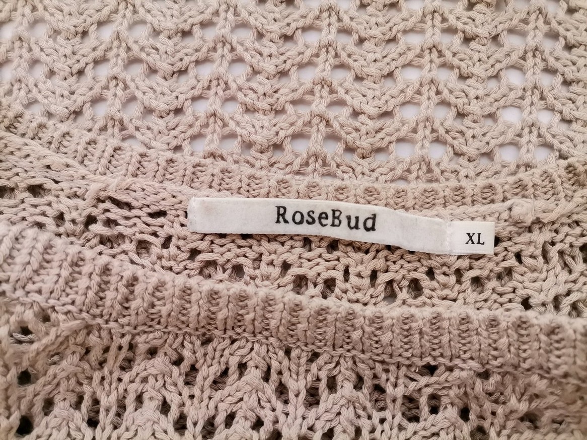 Rosebud Stl XL Färg Beige Rund urringning Stickad Tunika Blus Långärmad Material Akryl