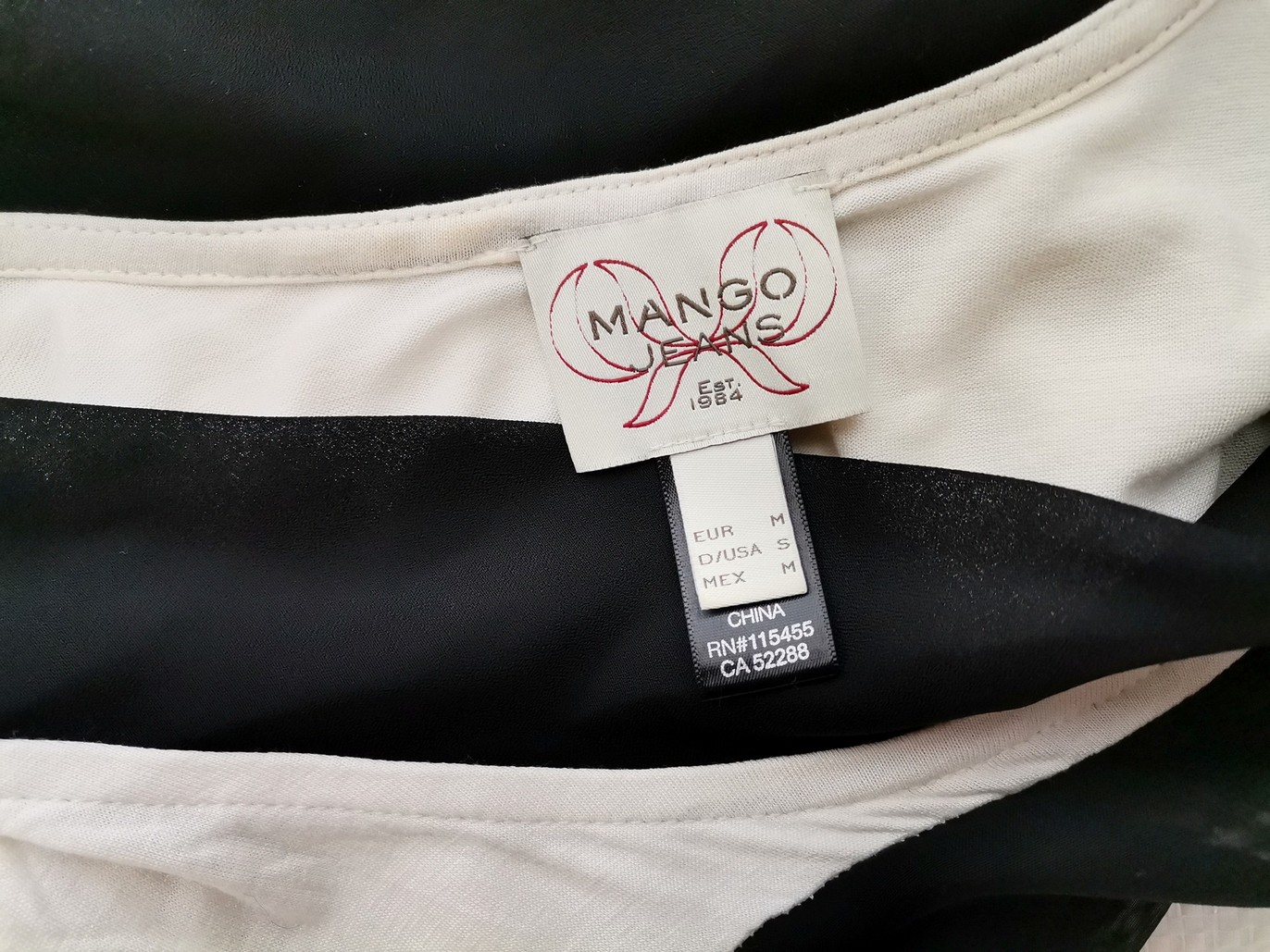 Mango Stl M Färg Elfenben Ränder Rund urringning Blus Ärmlös Material Viskos 100%