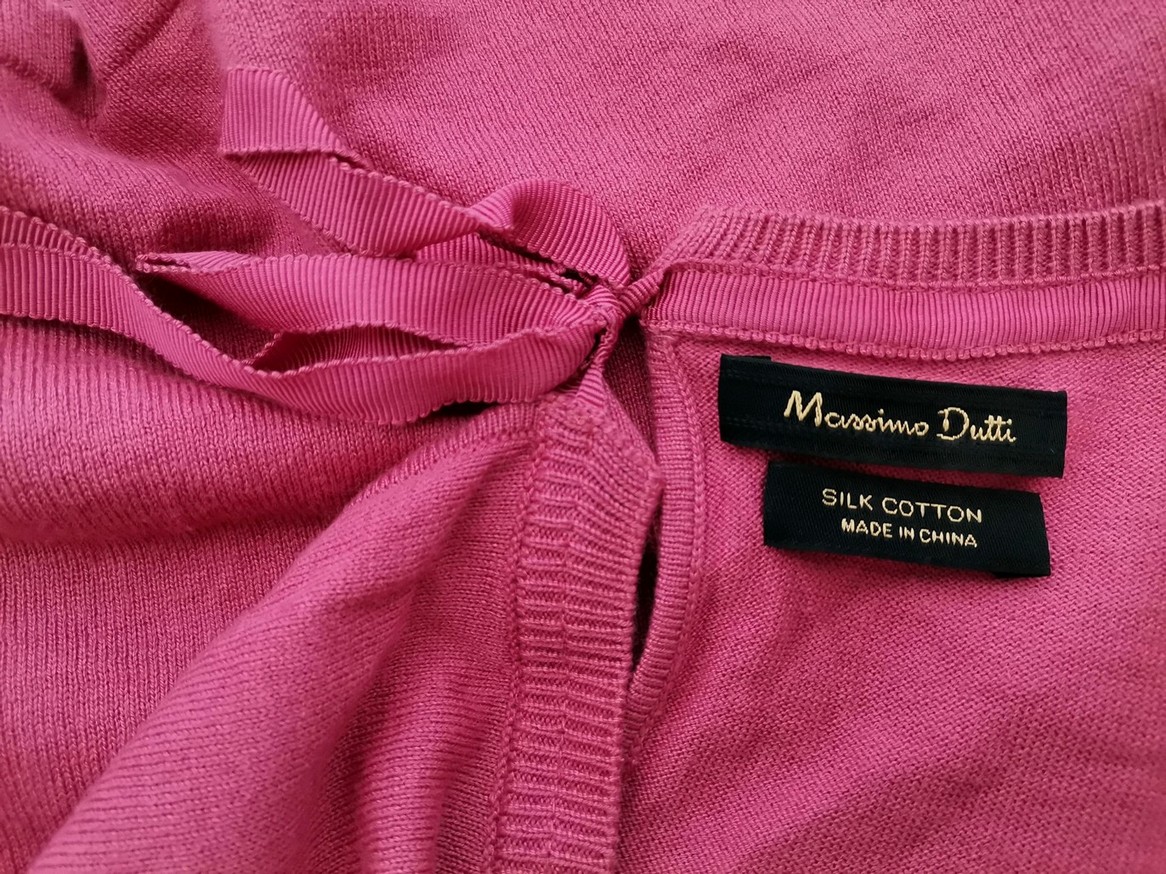 Massimo dutti Stl M Färg Rosa Draperad Blus Långärmad Material Siden