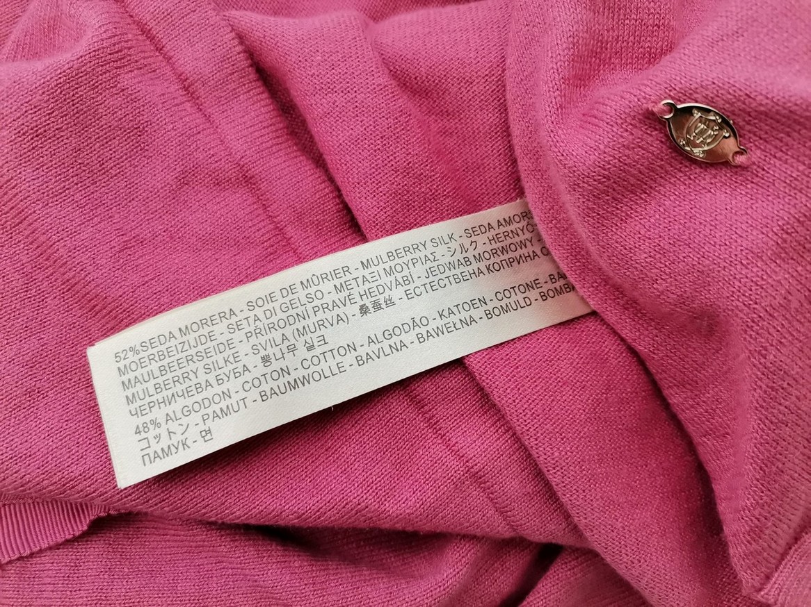 Massimo dutti Stl M Färg Rosa Draperad Blus Långärmad Material Siden