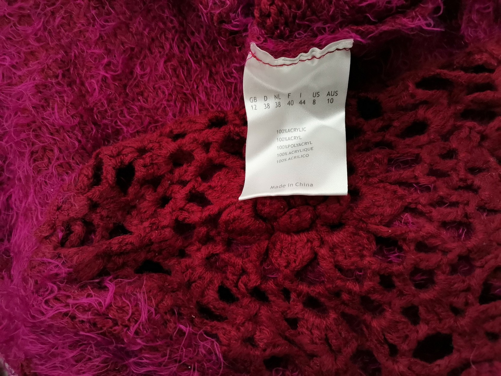 Joe Browns Stl 38 Färg Fuchsia Rund urringning Stickad Tunika Blus Långärmad Material Akryl 100%