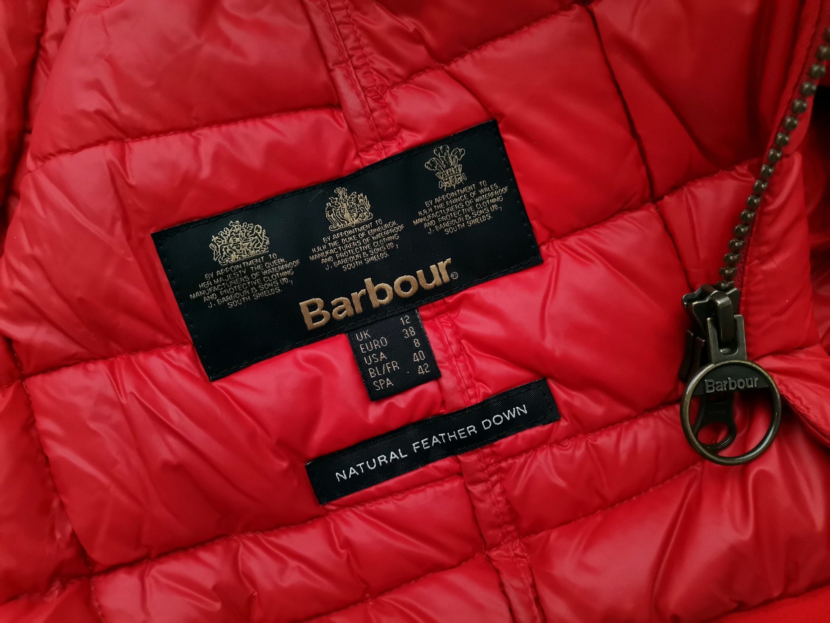 BARBOUR Stl 12 (38) Färg Röd Jacka Långärmad