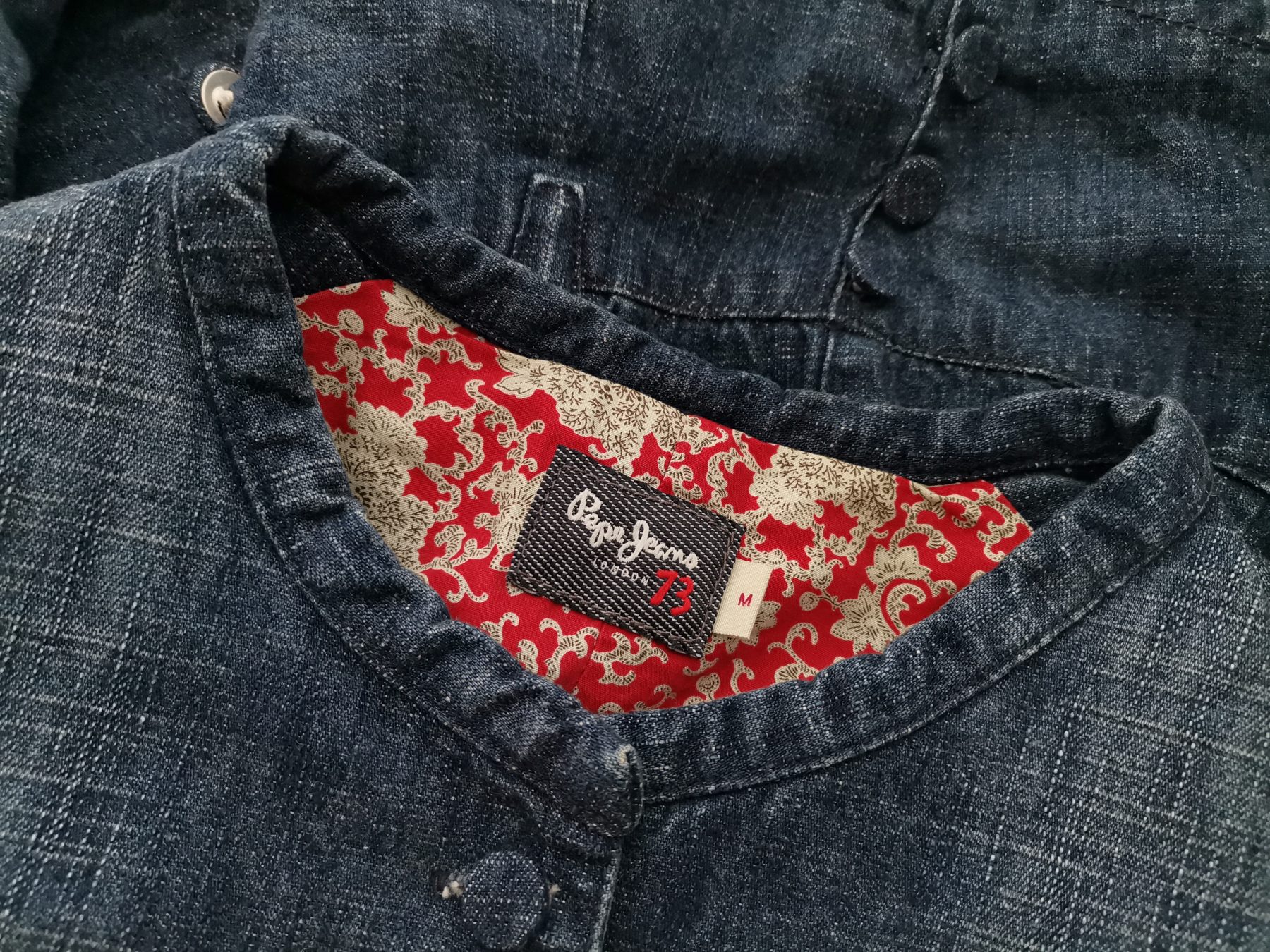 Pepe jeans Stl M Färg Blå Jeansjacka Långärmad Material Bomull 100%