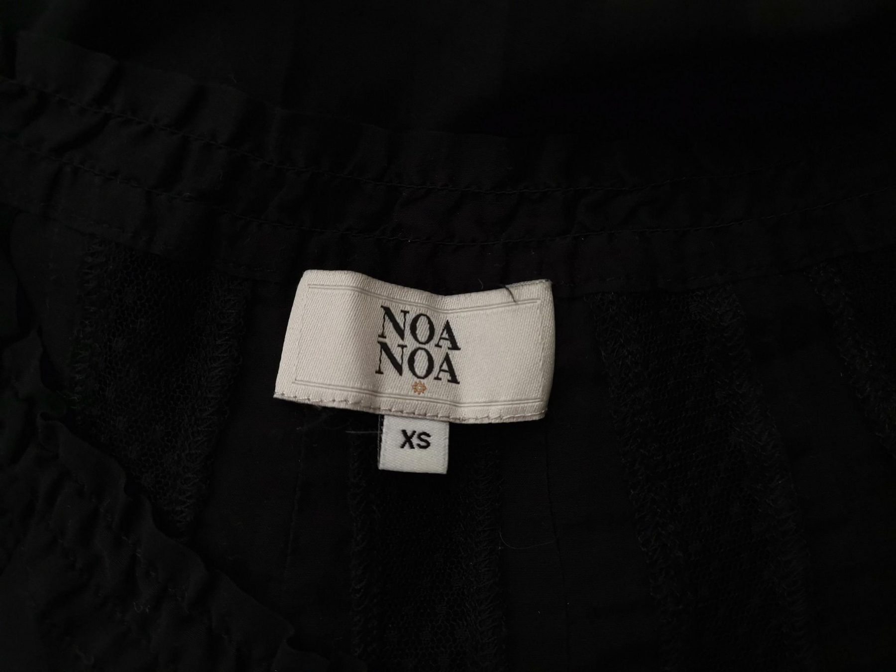 Noa noa Stl XS Färg Svart Rund urringning Blus ärm 3/4 Material Bomull