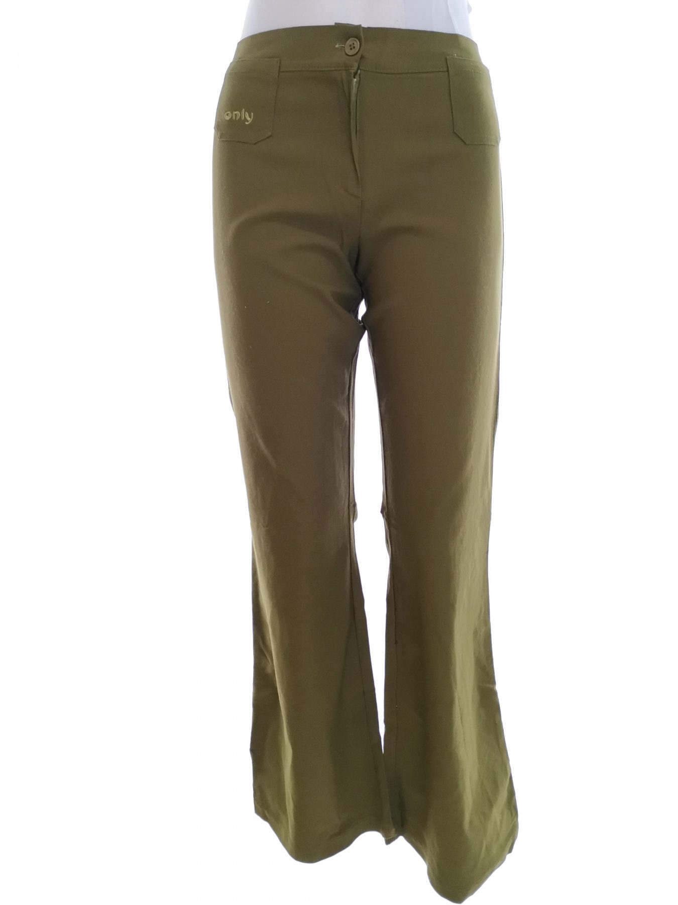 Only Stl 38 Färg Khaki Casual Byxor Material Viskos