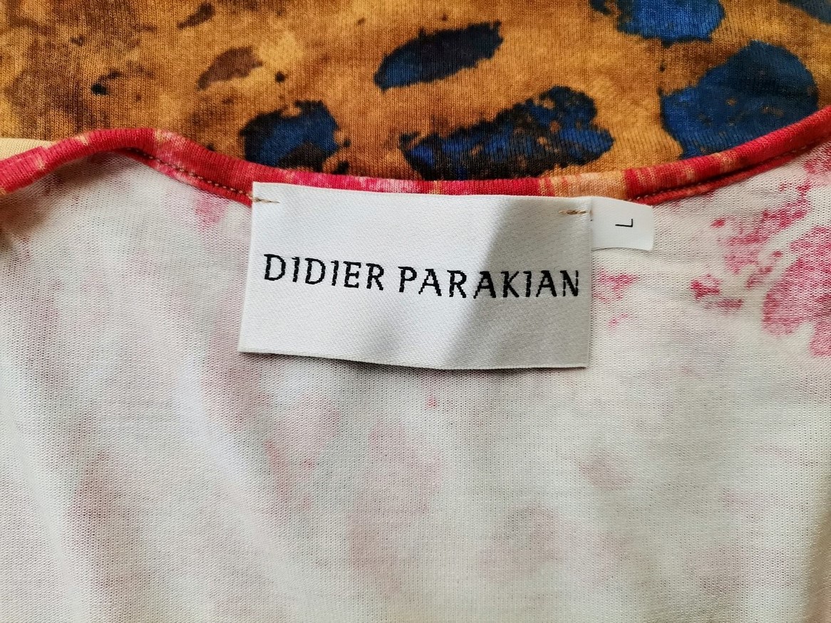 Didier Parakian Stl L Färg Färgglad Rund urringning Blus Kortärmad Material Viskos