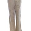 Sand Stl 36 Färg Beige Casual Byxor Material Lin