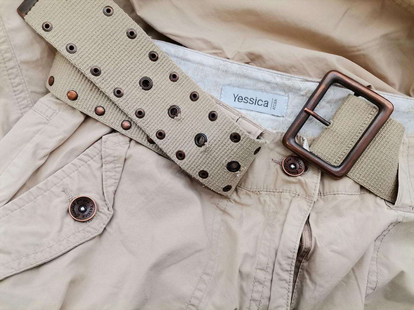 Yessica Stl 40 Färg Beige Casual Byxor Material Bomull 100%