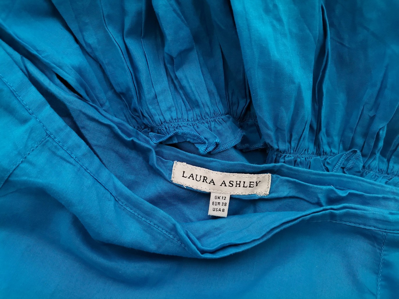 Laura ashley Stl 12 (38) Färg Turkos Maxikjol Kjol Lång Material Bomull 100%