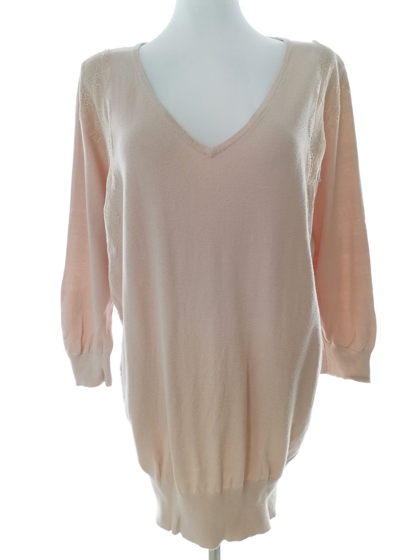 Oasis Stl S Färg Beige V-ringning Tunika blus ärm 3/4 Material Bomull