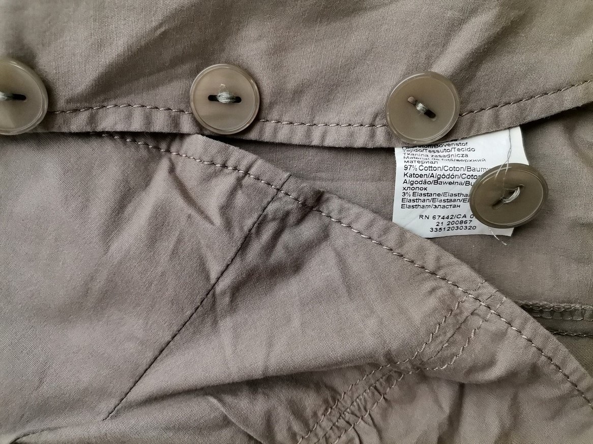 Steilmann Stl 40 Färg Khaki Krage Kavaj med knappar ärm 3/4 Material Bomull