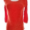 Hugo Boss Stl 34-36 Färg Orange Rund urringning Blus ärm 3/4 Material Viskos