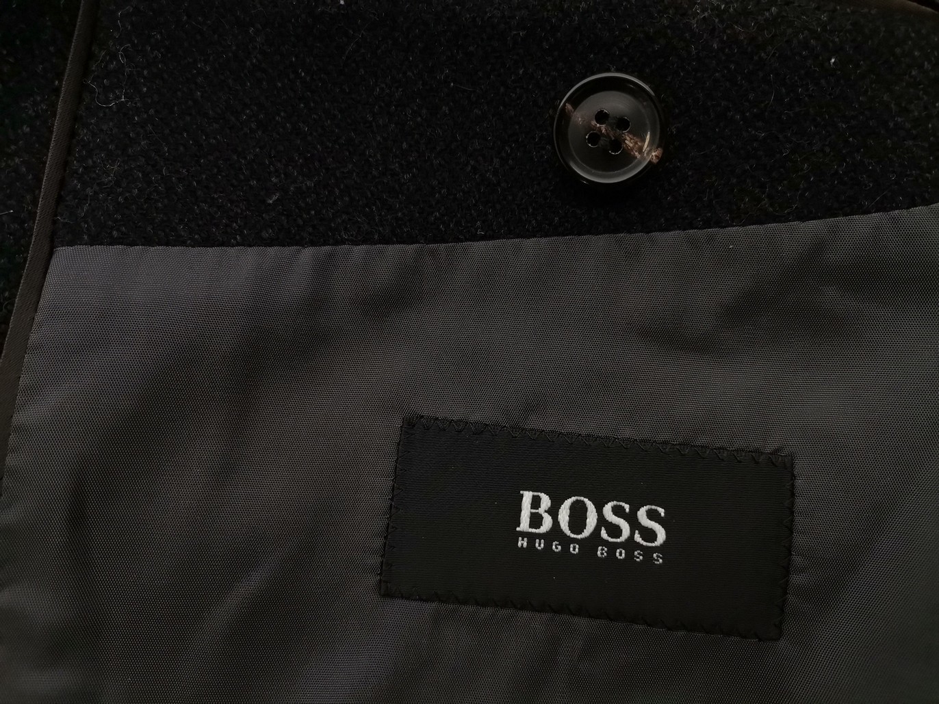 Hugo Boss Stl 46 Färg Svart Herr Jacka Långärmad Material Jungfrulig ull