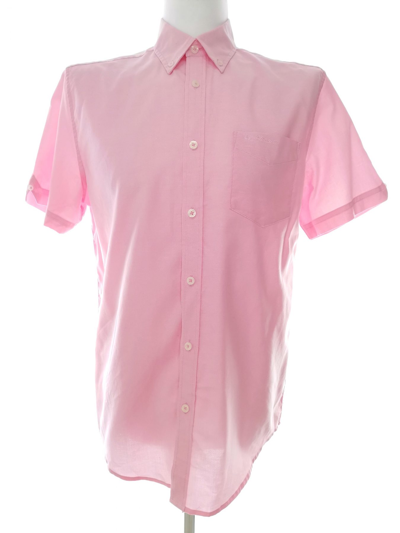 BEN SHERMAN Stl M Färg Rosa Krage Herr skjorta, casual Kortärmad Material Bomull