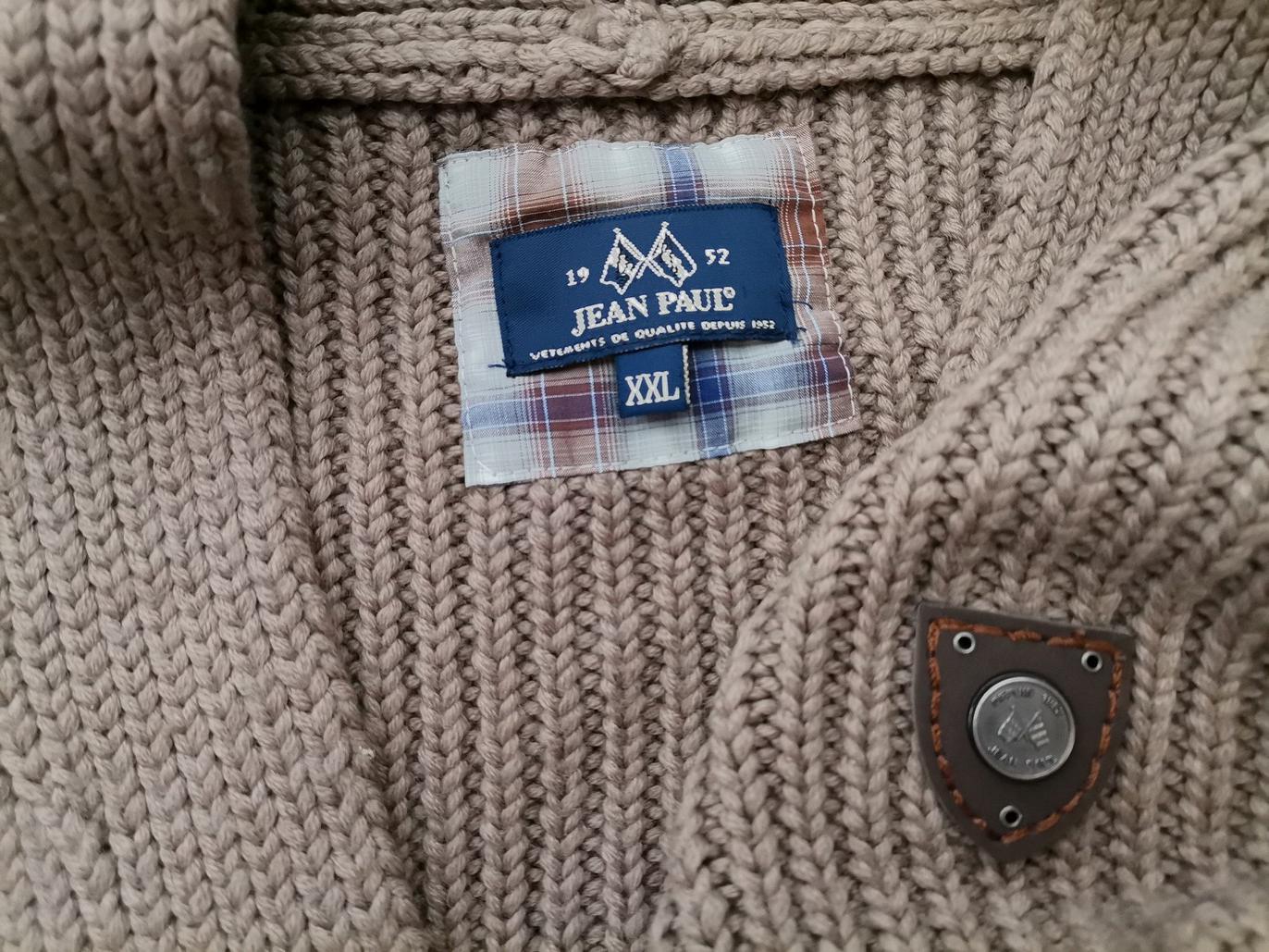 Jean paul Stl XXL Färg Beige Herr Kardigan Långärmad Material Ull