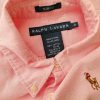 Ralph Lauren Stl 0 (34) Färg Rosa Krage Knäppt Skjort Blus Långärmad Material Bomull 100%