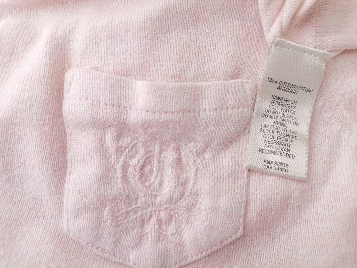 Juicy couture Stl M Färg Pudrig Rosa Krage Pikétröja Kortärmad Material Bomull 100%