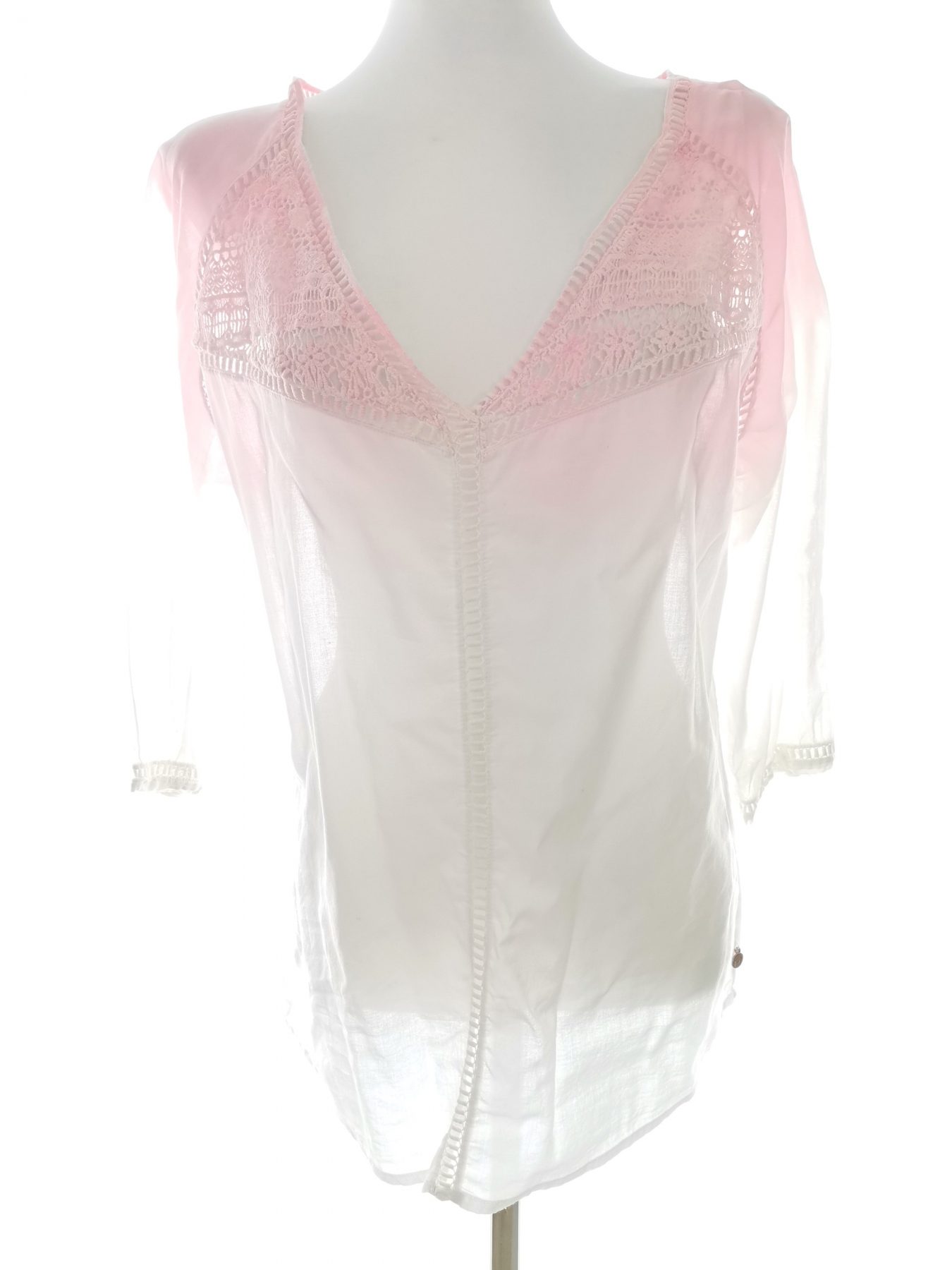 Maison scotch Stl 3 (40) Färg Rosa V-ringning Blus ärm 3/4 Material Bomull 100%