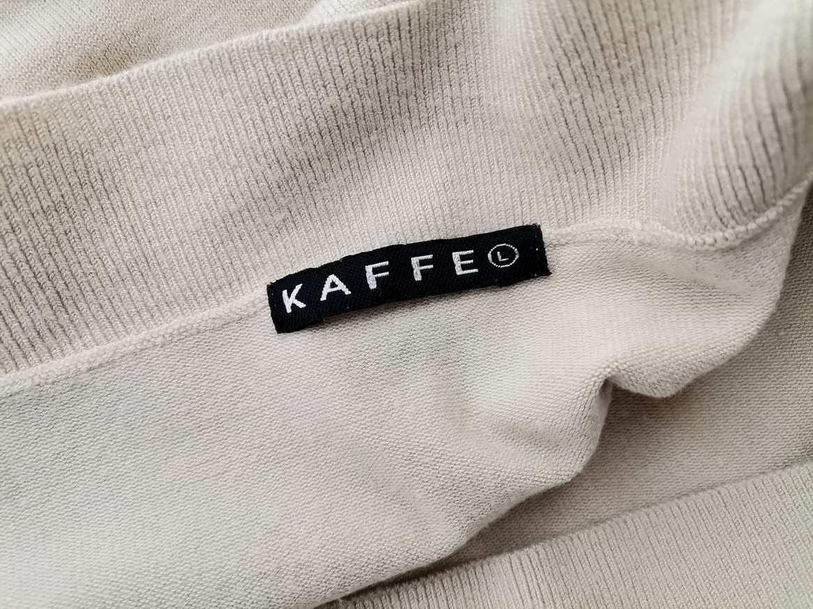 Kaffe Stl L Färg Beige Båtringning Blus ärm 3/4 Material Viskos