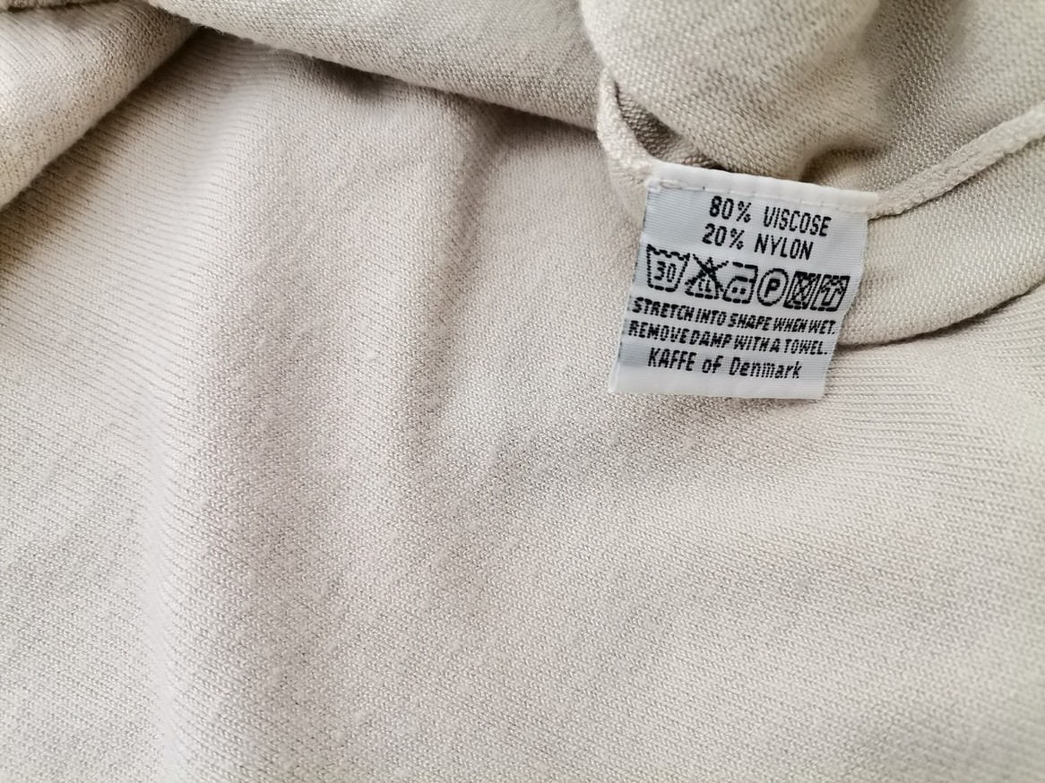 Kaffe Stl L Färg Beige Båtringning Blus ärm 3/4 Material Viskos