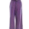 For Women Stl 20 (46) Färg Lila Casual Byxor Material Lin