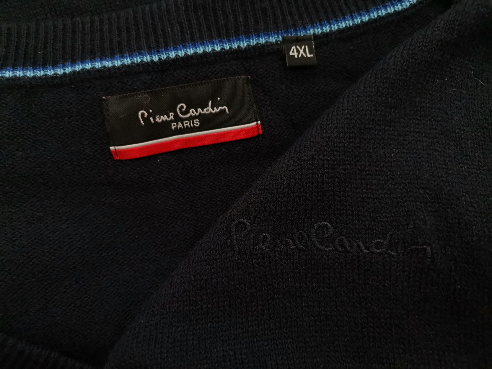 Pierre Cardin Stl 4XL Färg Marinblå Herr Tröja Långärmad Material Akryl 100%