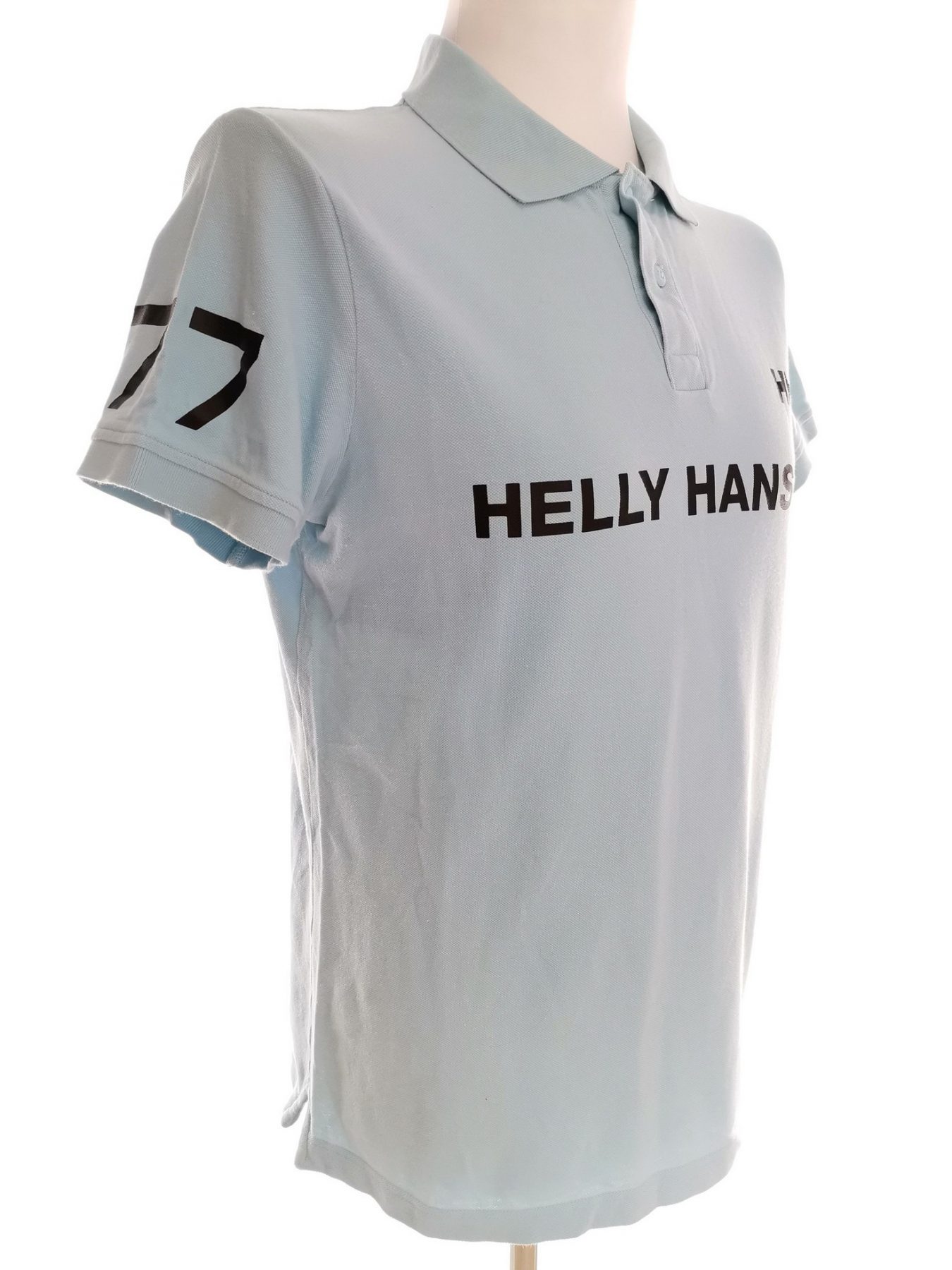 HELLY HANSEN Stl L Färg Turkos Krage Herr Polo Kortärmad Material Bomull 100%